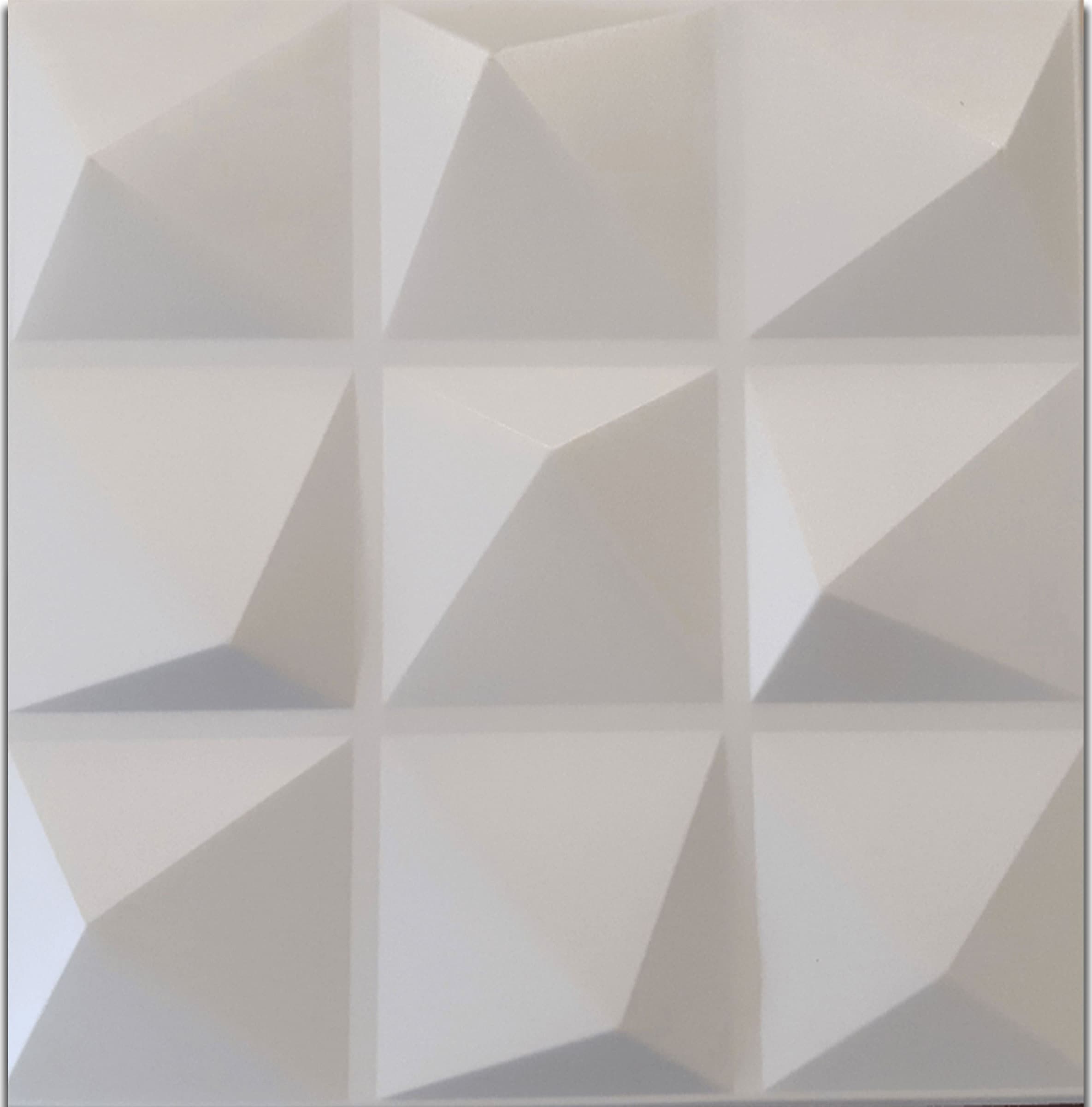 10/20mq di Pannelli in EPS (polistirene compatto) 3D a soffitto o Parete 50x50x2cm Bianchi 4 modelli Eternal Parquet
