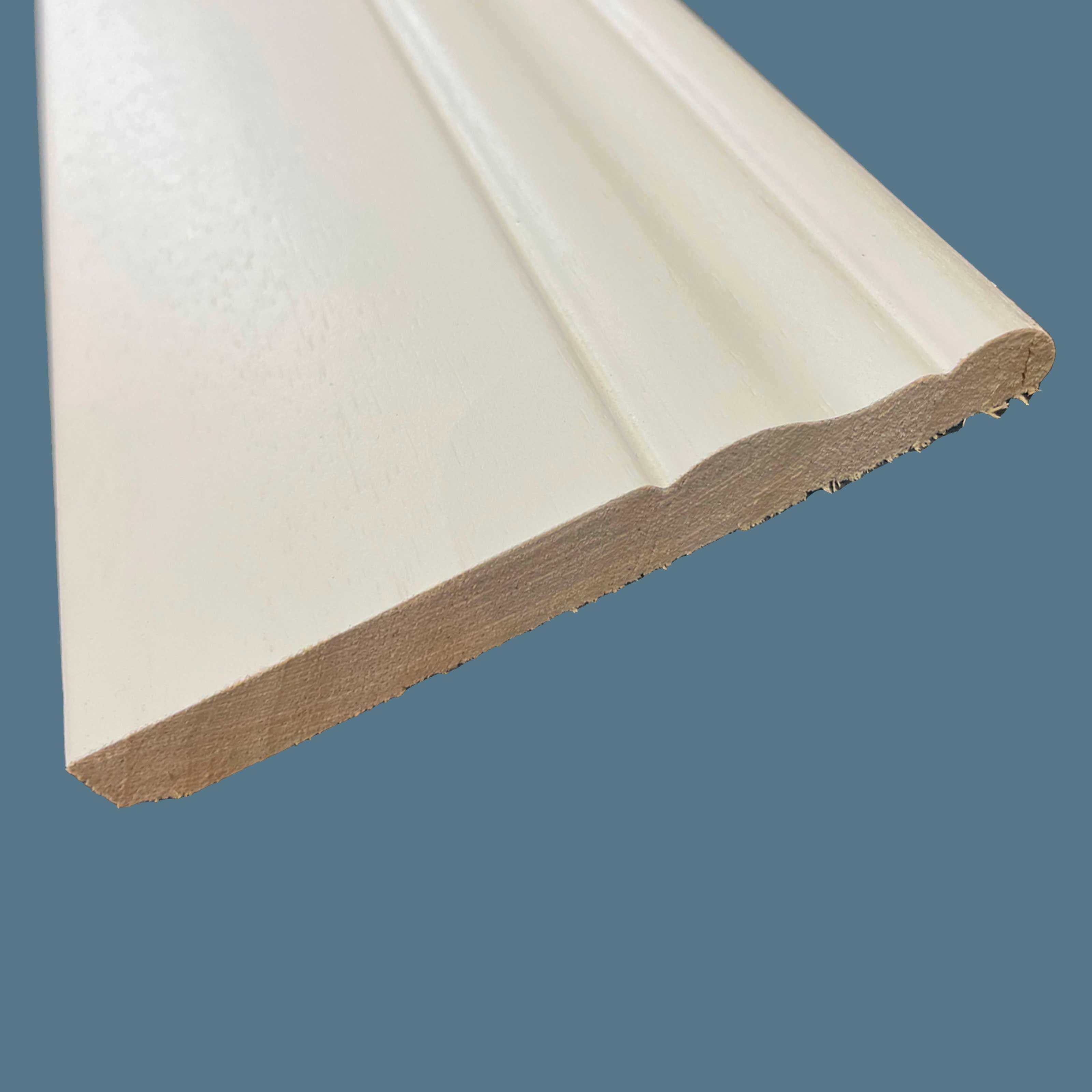 2 metri lineari di Boiserie CLASSIC in legno MASSICCIO di Ayous laccato bianco tutto incluso (200Lx100Hcm) - Eternal Parquet