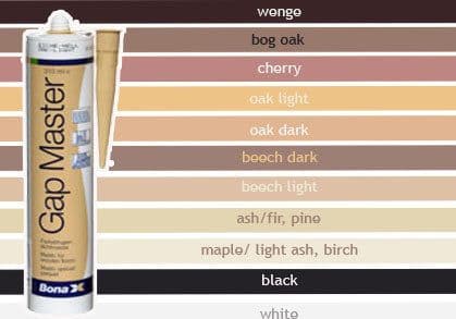 bona Gap Master stucco elastico nei colori dei vari legnami, per stuccare parquet battiscopa - Eternal Parquet