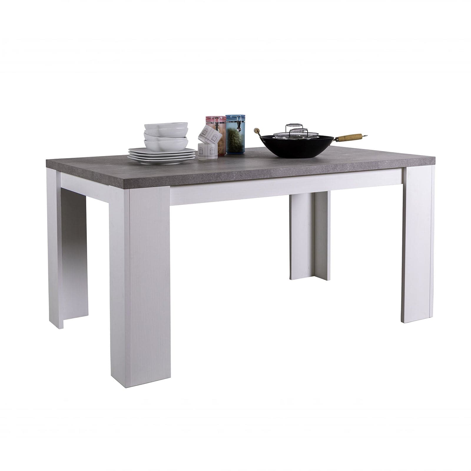 Tavolo moderno in legno "Adora" per interno arredamento 160 x 90 cm "Made in Italy"
