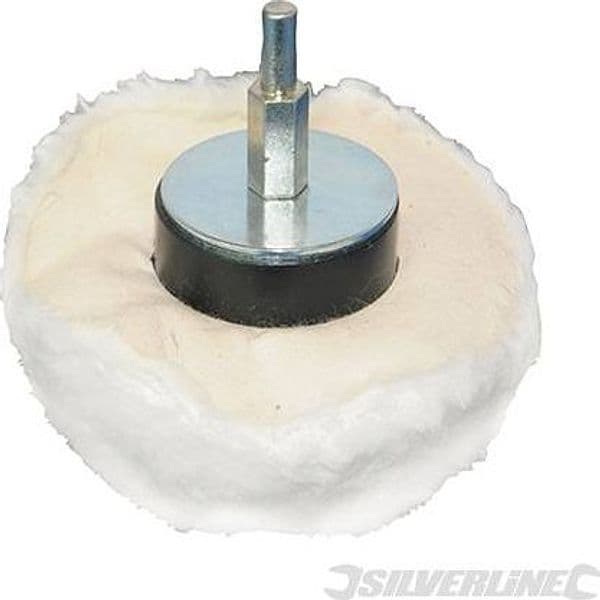 Spugna di lucidatura in cotone morbido per trapani elettrici diametro 6mm silverline - 4