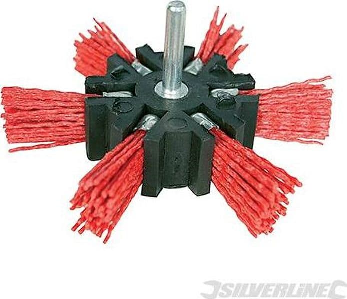 Silverline Spazzola ad alette in nylon fina e grossa ideale per sbavature Offerta 3pezzi - 3