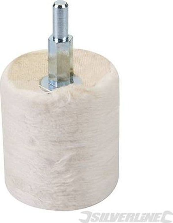 Spugna cilindro di lucidatura conica in cotone per trapani elettrici Silverline - 4