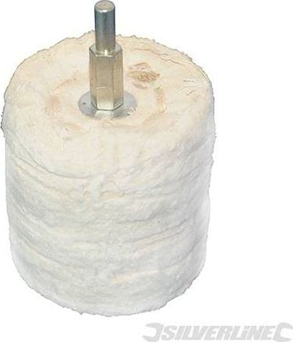 Spugna cilindro di lucidatura conica in cotone per trapani elettrici Silverline Silverline