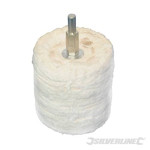 Spugna cilindro di lucidatura conica in cotone per trapani elettrici Silverline Silverline