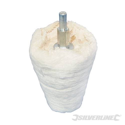 Spugna di lucidatura conica adatta a trapani con mandrino 6mm silverline Silverline