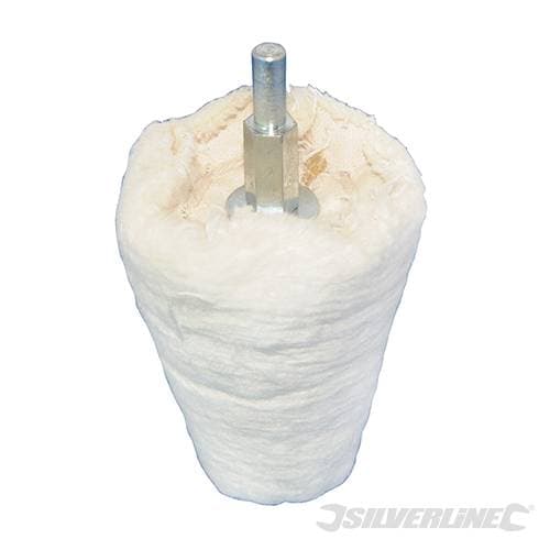 Spugna di lucidatura conica adatta a trapani con mandrino 6mm silverline Silverline
