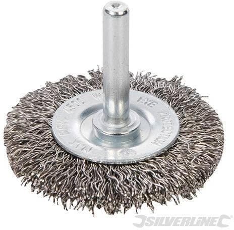Spazzola rotante in acciaio per trapani Silverline adatta alla rimozione di ruggine vernice e sbavature da saldatura in Spazzole metalliche Eternal Brico - Ariano Irpino, commercioVirtuoso.it