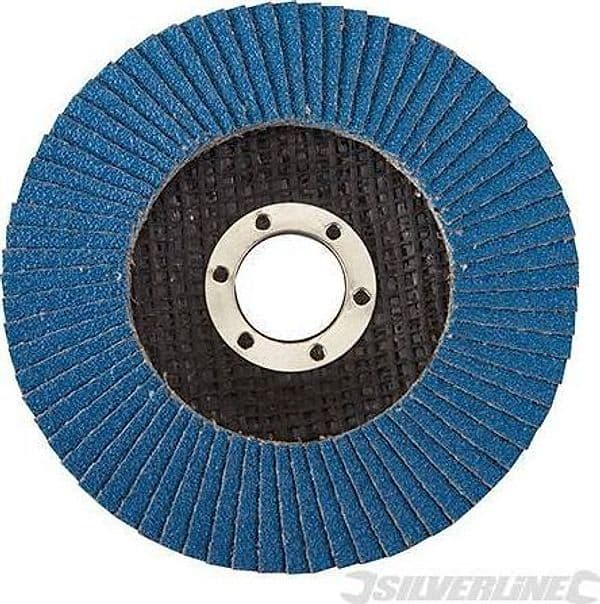 Disco a lamelle in zirconio per l'utilizzo con smerigliatrici angolari nuovo prodotto silverline in Dischi smerigliatori Eternal Brico - Ariano Irpino, commercioVirtuoso.it