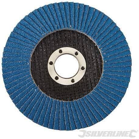 Disco a lamelle in zirconio per l'utilizzo con smerigliatrici angolari nuovo prodotto silverline in Dischi smerigliatori Eternal Brico - Ariano Irpino, commercioVirtuoso.it