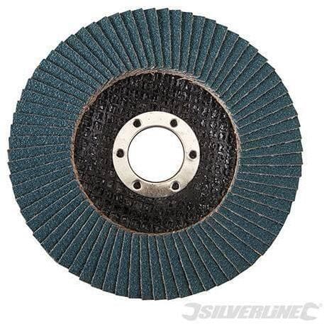 Disco a lamelle in zirconio per l'utilizzo con smerigliatrici angolari nuovo prodotto silverline in Dischi smerigliatori Eternal Brico - Ariano Irpino, commercioVirtuoso.it