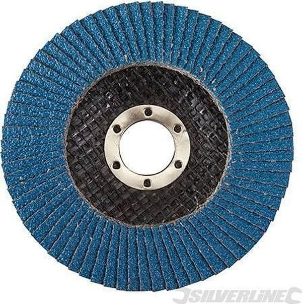 Disco a lamelle in zirconio per l'utilizzo con smerigliatrici angolari nuovo prodotto silverline in Dischi smerigliatori Eternal Brico - Ariano Irpino, commercioVirtuoso.it