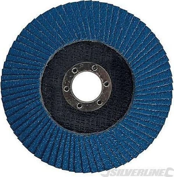 Disco a lamelle in zirconio per l'utilizzo con smerigliatrici angolari nuovo prodotto silverline in Dischi smerigliatori Eternal Brico - Ariano Irpino, commercioVirtuoso.it