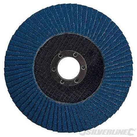 Disco a lamelle in zirconio per l'utilizzo con smerigliatrici angolari nuovo prodotto silverline in Dischi smerigliatori Eternal Brico - Ariano Irpino, commercioVirtuoso.it