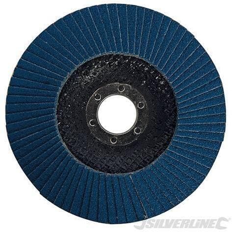 Disco a lamelle in zirconio per l'utilizzo con smerigliatrici angolari nuovo prodotto silverline in Dischi smerigliatori Eternal Brico - Ariano Irpino, commercioVirtuoso.it