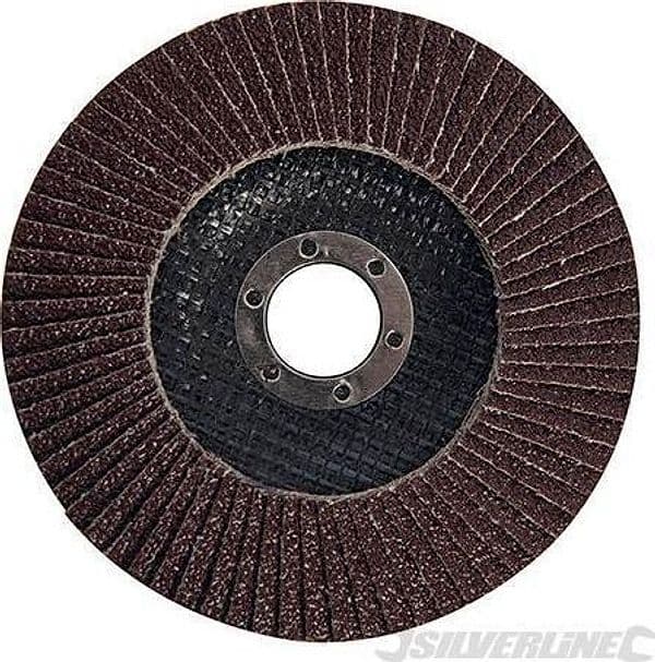 Disco a lamella in ossido di alluminio per l'utilizzo con smerigliatrici angolari portatili silverline in Dischi smerigliatori Eternal Brico - Ariano Irpino, commercioVirtuoso.it