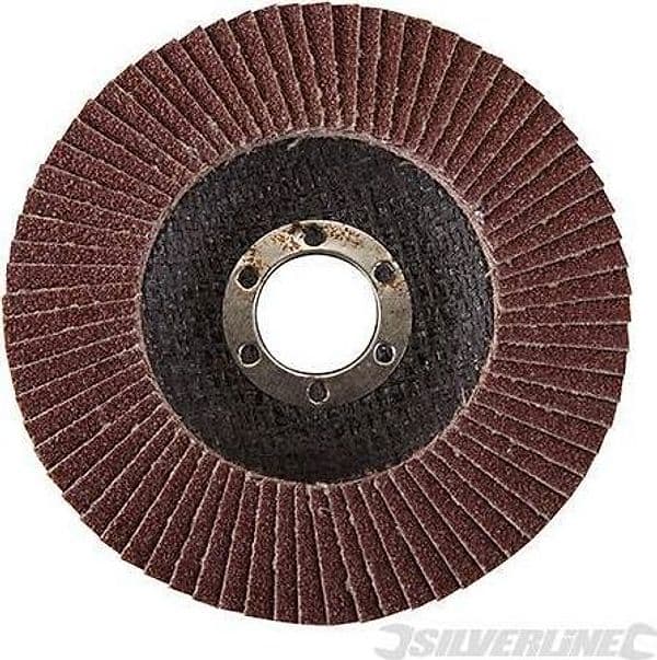 Disco a lamella in ossido di alluminio per l'utilizzo con smerigliatrici angolari portatili silverline in Dischi smerigliatori Eternal Brico - Ariano Irpino, commercioVirtuoso.it