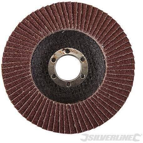 Disco a lamella in ossido di alluminio per l'utilizzo con smerigliatrici angolari portatili silverline in Dischi smerigliatori Eternal Brico - Ariano Irpino, commercioVirtuoso.it