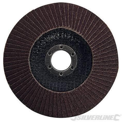Disco a lamella in ossido di alluminio per l'utilizzo con smerigliatrici angolari portatili silverline in Dischi smerigliatori Eternal Brico - Ariano Irpino, commercioVirtuoso.it