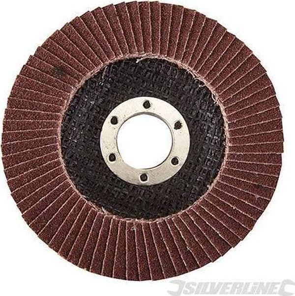 Disco a lamella in ossido di alluminio per l'utilizzo con smerigliatrici angolari portatili silverline in Dischi smerigliatori Eternal Brico - Ariano Irpino, commercioVirtuoso.it