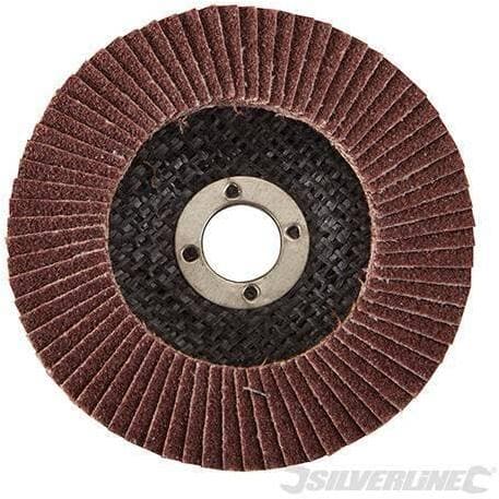 Disco a lamella in ossido di alluminio per l'utilizzo con smerigliatrici angolari portatili silverline in Dischi smerigliatori Eternal Brico - Ariano Irpino, commercioVirtuoso.it