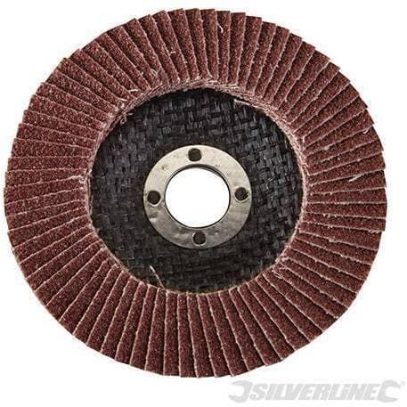 Disco a lamella in ossido di alluminio per l'utilizzo con smerigliatrici angolari portatili silverline in Dischi smerigliatori Eternal Brico - Ariano Irpino, commercioVirtuoso.it