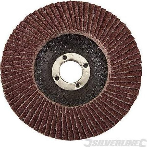 Disco a lamella in ossido di alluminio per l'utilizzo con smerigliatrici angolari portatili silverline in Dischi smerigliatori Eternal Brico - Ariano Irpino, commercioVirtuoso.it