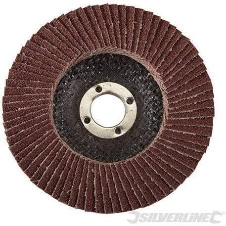 Disco a lamella in ossido di alluminio per l'utilizzo con smerigliatrici angolari portatili silverline in Dischi smerigliatori Eternal Brico - Ariano Irpino, commercioVirtuoso.it