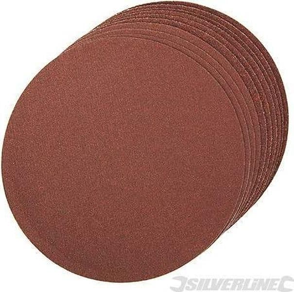 Dischi di levigatura auto-adesivi per sabbiare legno pittura vernice plastica – 4 x 60, 2 x 80, 120, 240G – Silverline –