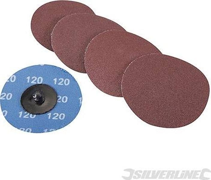 Dischi a scatto 75mm in ossido di alluminio grana 60 80 120 offerta silverline Silverline
