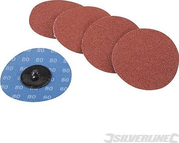 Dischi a scatto 75mm in ossido di alluminio grana 60 80 120 offerta silverline Silverline