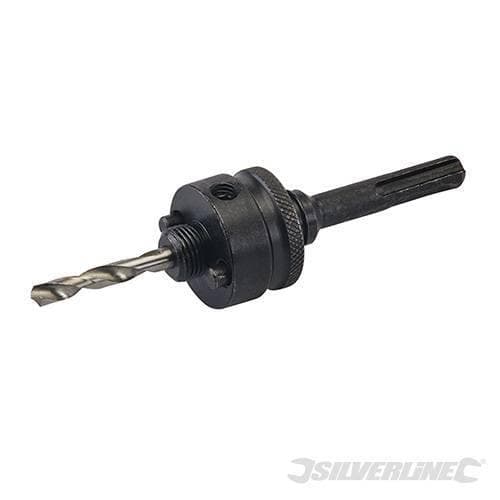Mandrino sega a tazza attacco SDS Plus Silverline 6 mm trapano pilota HSS inclusa - 4
