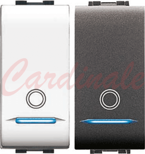 PULSANTE UNIPOLARE ILLUMINABILE MYLIFE 16Ax 250V  Interruttori Placche