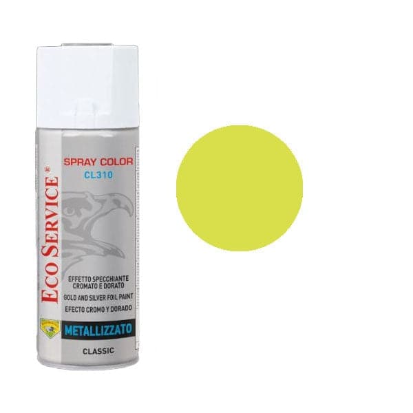 Bomboletta TP010 - SMALTO ACRILICO SPRAY 100% 400 ML PER ESTERNI ED INTERNI ECO SERVICE – ORO DUCATO – minimalista