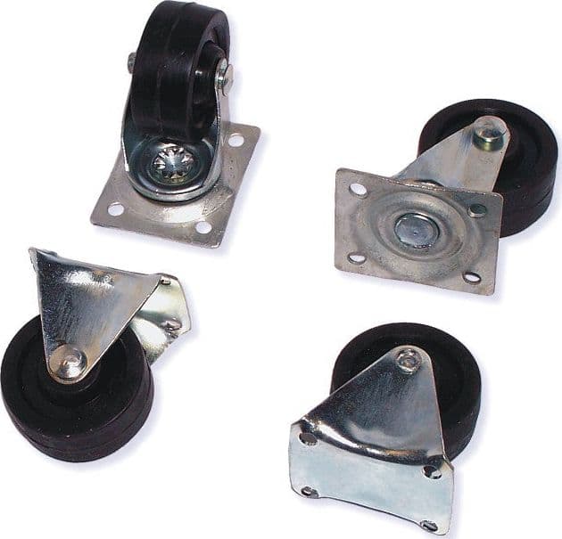 Set di ruote in gomma per mobili misure 30 mm 4 pezzi e 40 mm 4 pezzi Beast – metallo