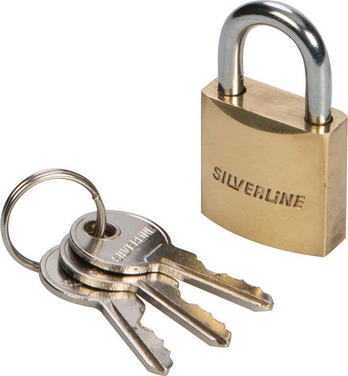 Lucchetto in ottone gambo in acciaio indurito cromato varie misure silverline Silverline
