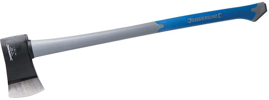 Accetta ascia in acciaio manico rivestito in gomma peso 3kg Offerta Silverline