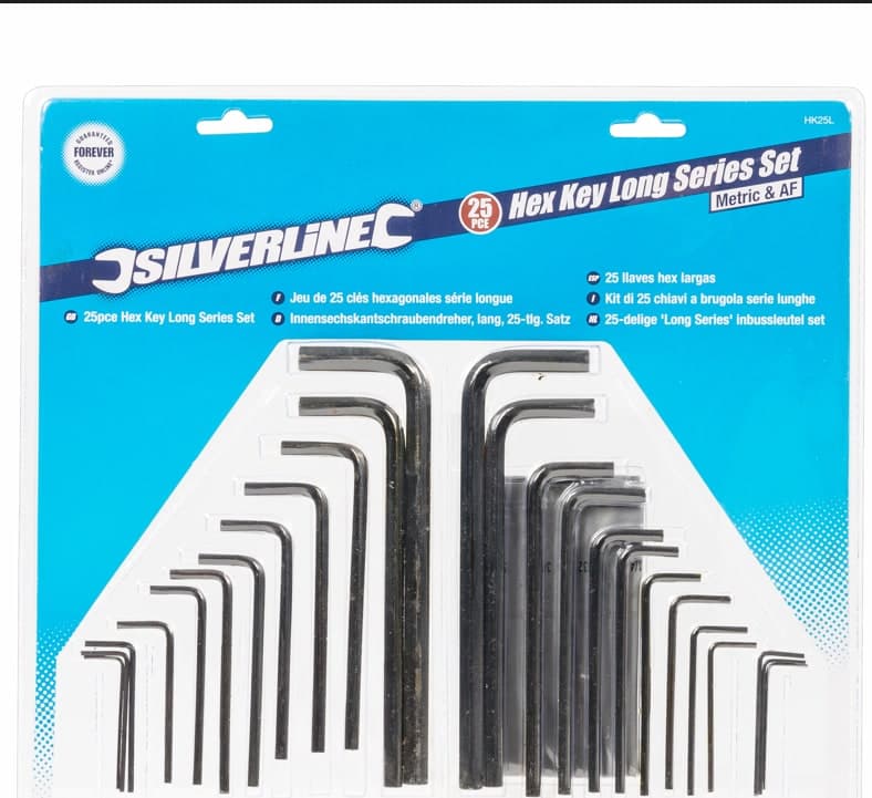 Chiave esagonali metriche imperiali Silverline 25 pz in acciaio meccanica Prezzo - 2