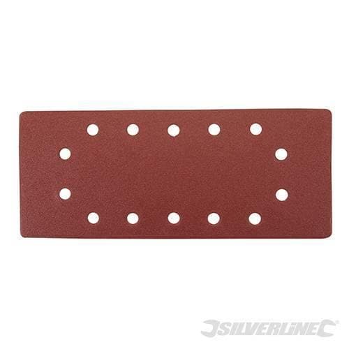 Fogli di levigatura 1/2 a fissaggio strappo pre-forati in ossido di alluminio varie grane silverline