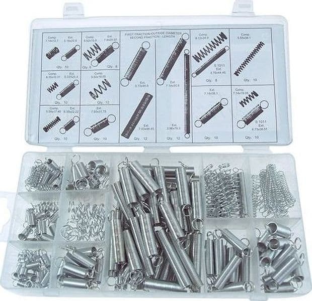SET DI MOLLE UNIVERSALI CON SCATOLA 200 PEZZI BEAST