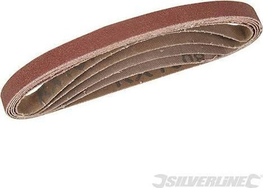 Nastri abrasivi 10 x 330 mm in ossido di alluminio per levigatrici a nastro silverline Silverline