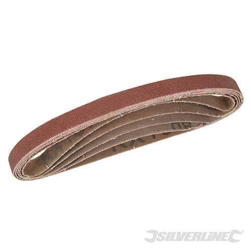Nastri abrasivi 10 x 330 mm in ossido di alluminio per levigatrici a nastro silverline Silverline