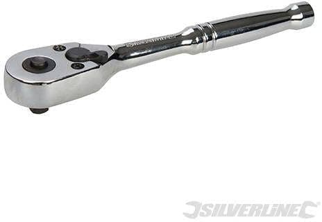 Chiave a cricchetto Silverline in acciaio con sgancio meccanica 1/4" / 62 Nm