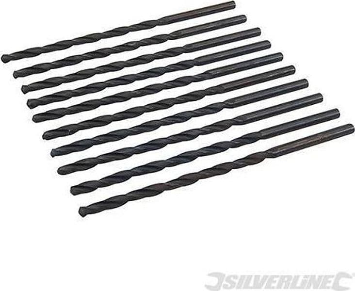 Sei di punte trapano Jobber HSS-R acciaio forgiato alta resistenza Silverline Silverline