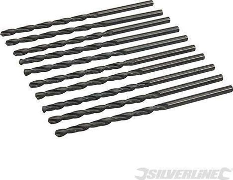 Sei di punte trapano Jobber HSS-R acciaio forgiato alta resistenza Silverline Silverline