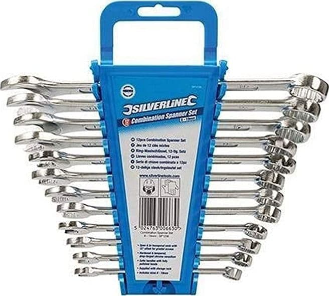 Set chiavi Silverline in acciaio temprato 12 Pezzi da 8 a 19 mm e anello esagonale 15° - 2