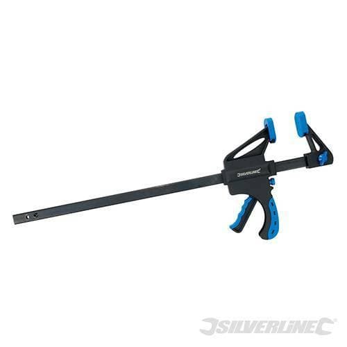 Morsetti rapidi stringenti distanziatori a una mano 4 misure Silverline – 300mm – blu