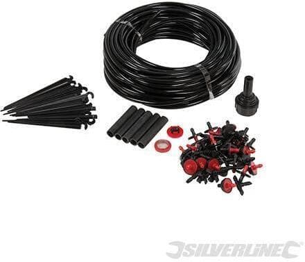 Kit di microirrigazione a goccia piante serra e giardino 71pz Silverline