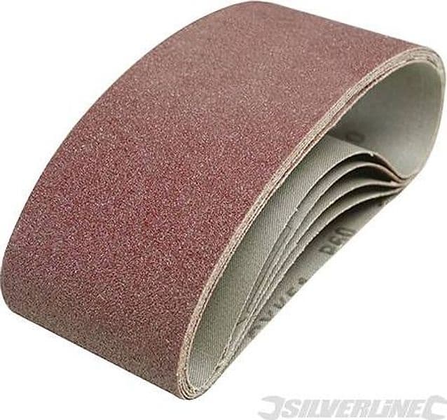 Nastri abrasivi 75 x 457mm in ossido di alluminio per levigatrici a nastro offerta silverline
