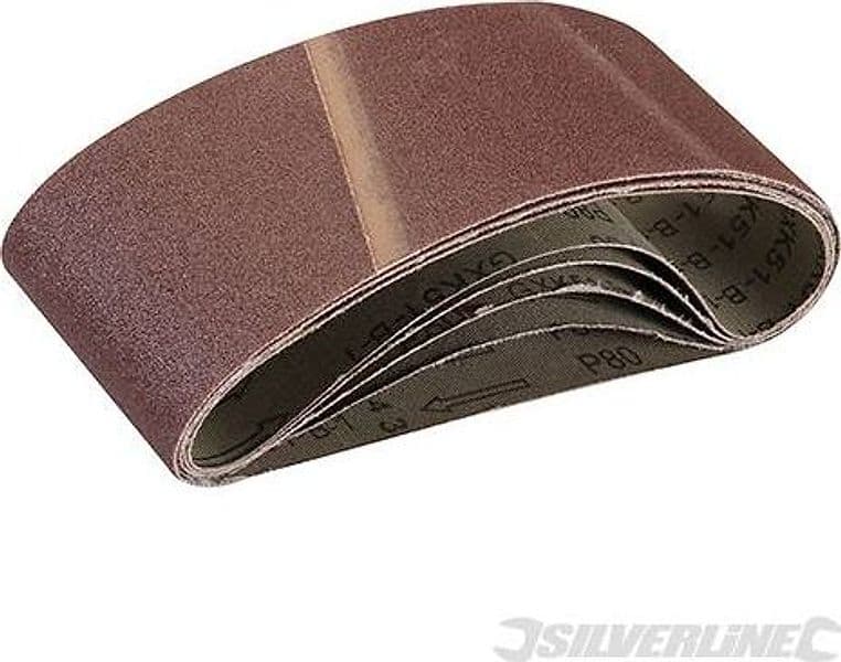 Nastri abrasivi 75 x 457mm in ossido di alluminio per levigatrici a nastro offerta silverline Silverline